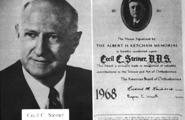 Cecil C. Steiner DDS — developer of Steiner cephalometric analysis, recipient of the Albert H. Ketcham Memorial Award 1968